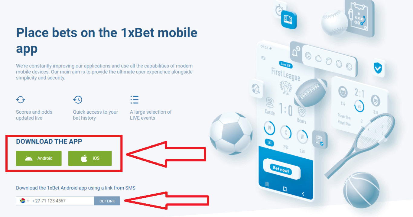 1xBet Mobile Software: Interface and General Requirements